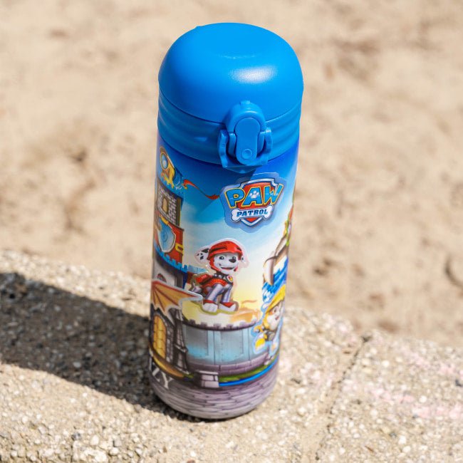 IZY Kids Thermosfles 350ML – Paw Patrol ‘Rescue Knights’ | Met Stickervel & Dubbelwandige Koeling