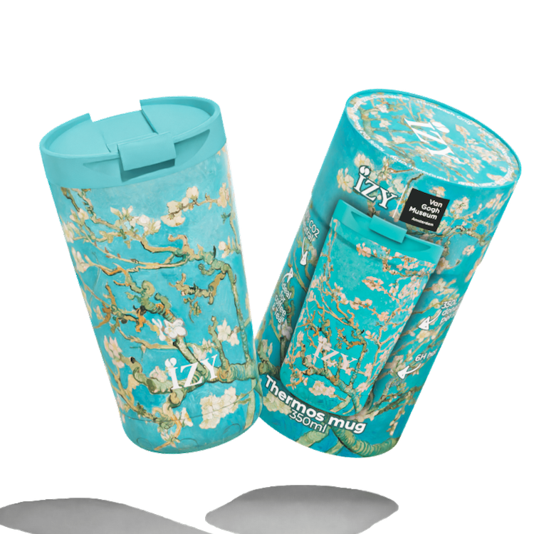 IZY Thermos Mug - Almond Blossom - 350ML Koffiebeker To-Go – Dubbelwandig & Lekvrij, warm & stijlvol