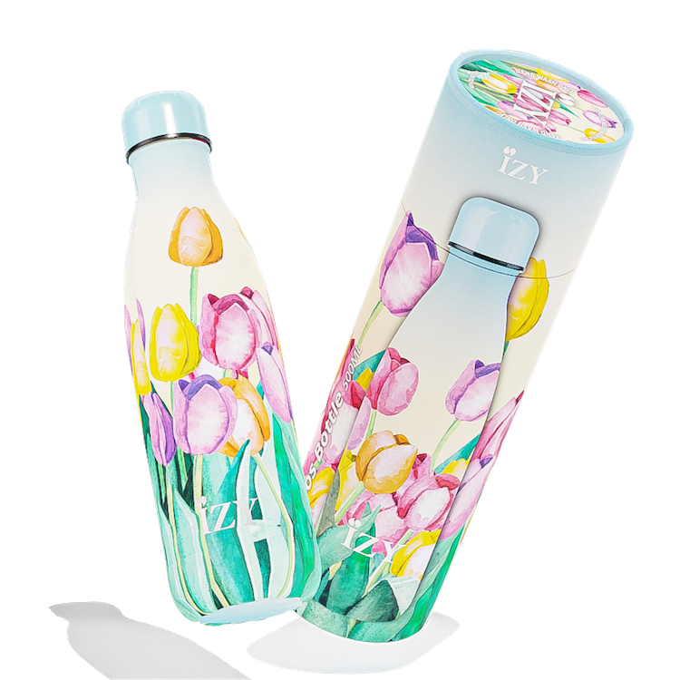IZY Thermos Bottle Tulip Field - 500ML To-Go Insulated Water Bottles