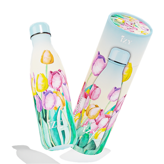IZY Thermos Bottle Tulip Field - 500ML To-Go Insulated Water Bottles