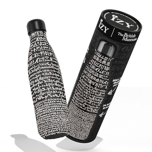Izy thermosfles Izy flessen x de rosetta -steen - 500 ml to -go geïsoleerde waterflessen