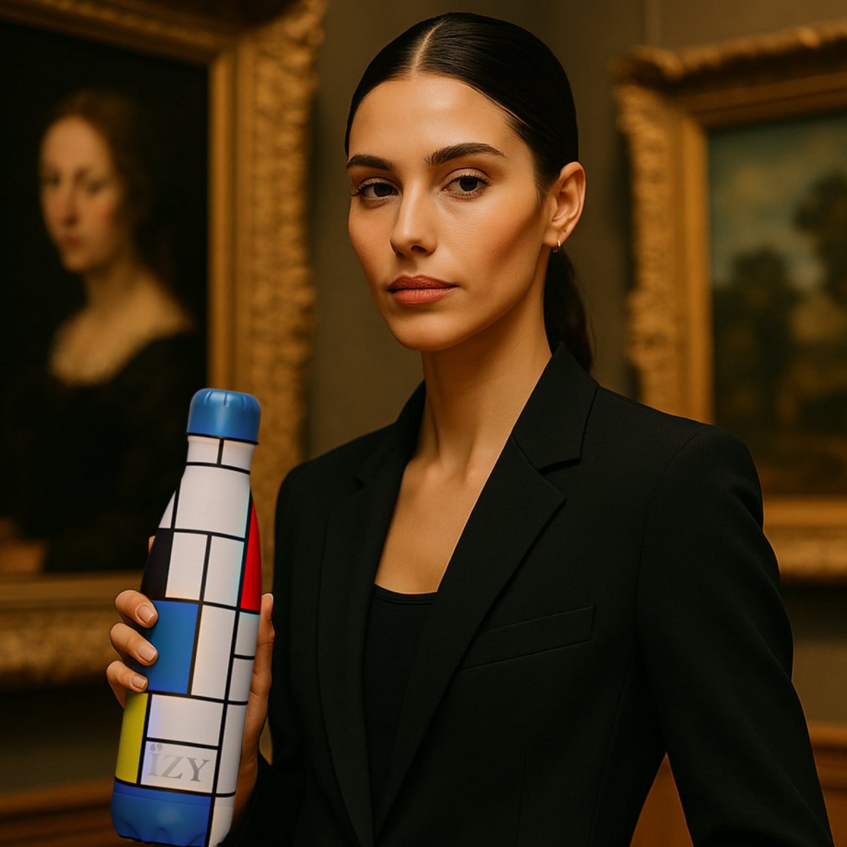 IZY Thermosfles 500 ml – Mondriaan “Composition” | 24u koud / 12u warm