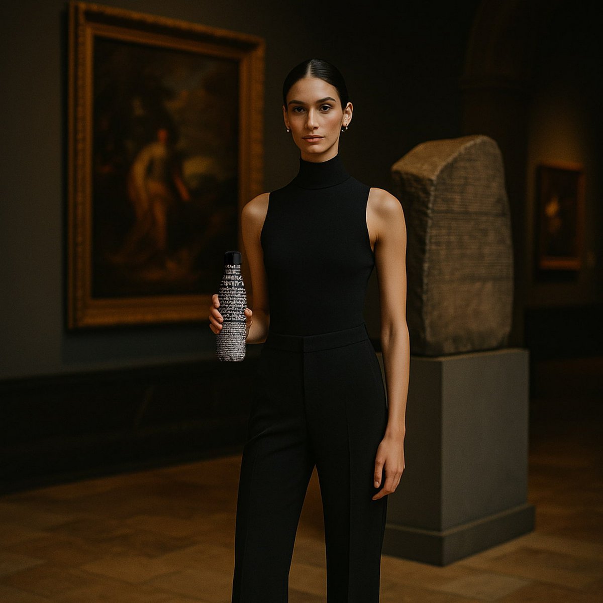 Izy thermosfles Izy flessen x de rosetta -steen - 500 ml to -go geïsoleerde waterflessen