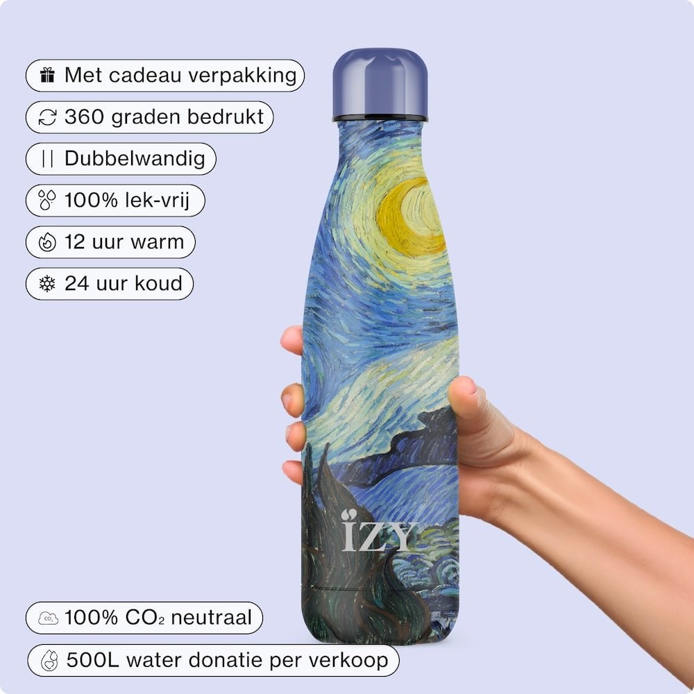IZY Thermosfles Starry Night - Van Gogh 500ML